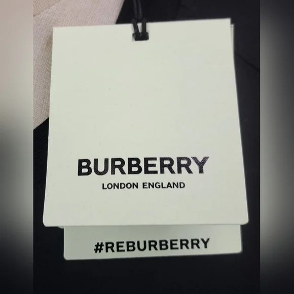 NWT Burberry Men's T-Shirt Tee Black Power Fist TB Logo Organic Medium - Picture 4 of 16